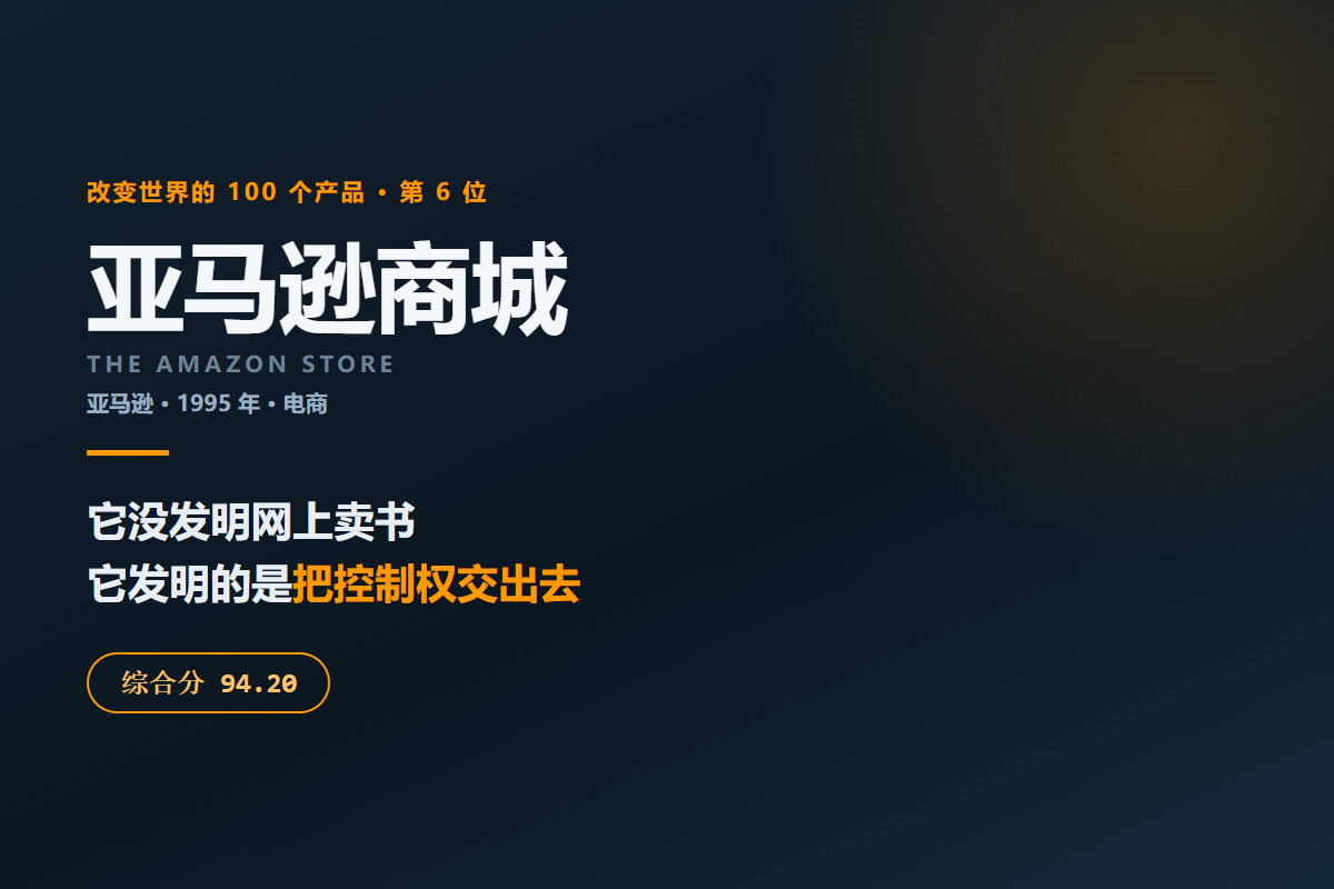 亚马逊商城的产品史，以及它为什么排在榜单第 6 位